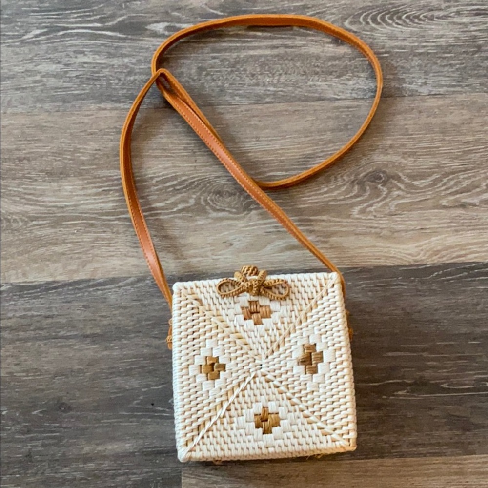 Anthropologie Wicker Crossbody